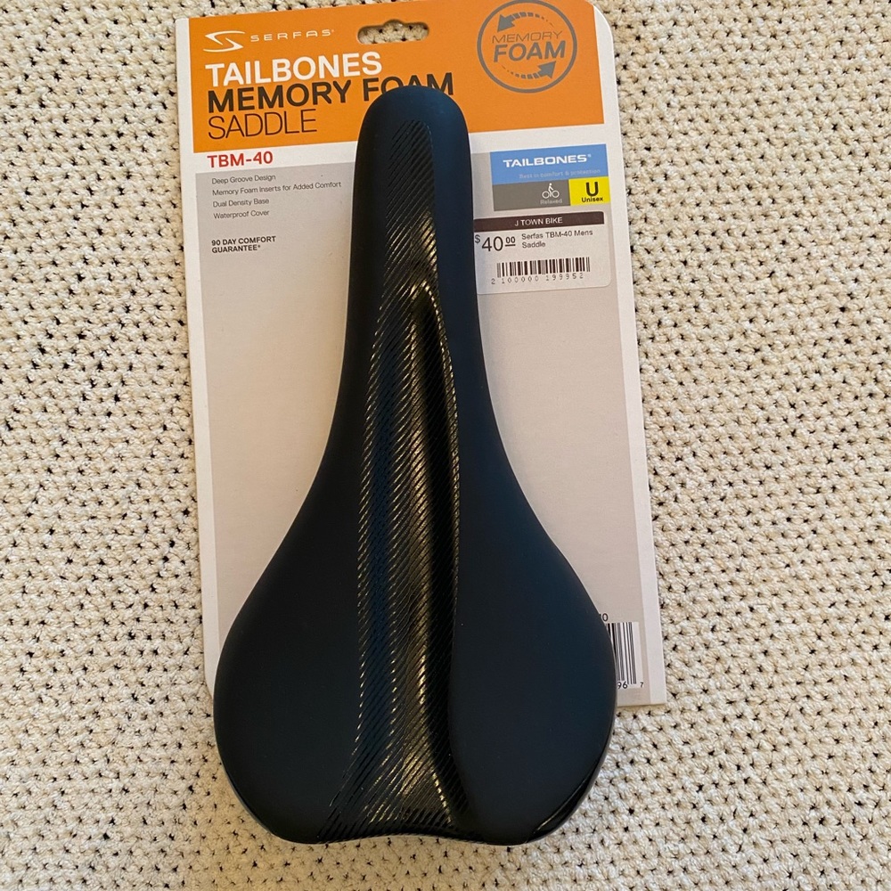 Serfas Tailbones Memory Foam Bike Saddle Seat TBM-40